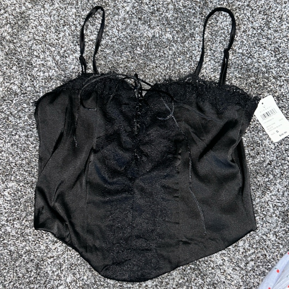 Black Lace Blouse Crop top